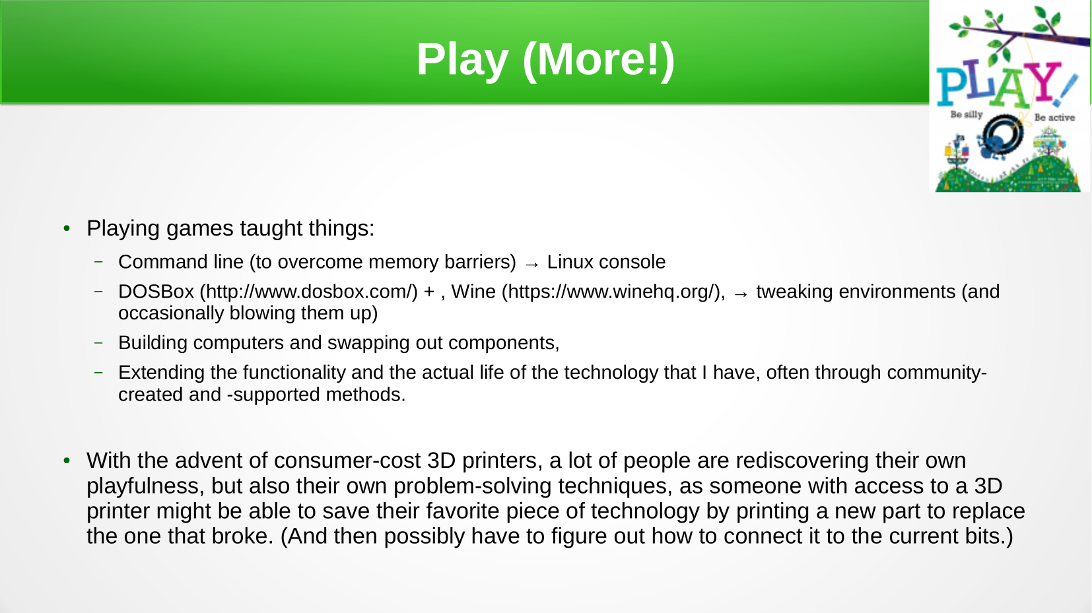Play (More!) - What I Learned From Games Play (More!) - What I Learned From Games
